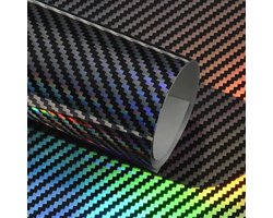 Blueshyhall Car Film Carbon Black Silver Shiny Rainbow Effect Tuning Film Indoor Outdoor with Air Ducts for Car - ShopVlot