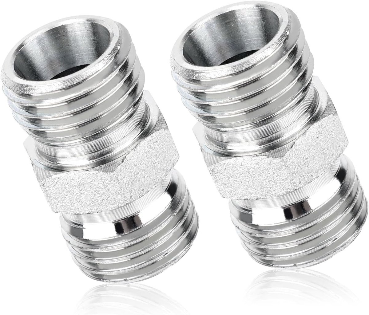 SnelShoppen - 2 Stuks M14 naar M14 Carbon Stalen Fittingen Adapters, Hydraulische Slangverbinder voor Mini Graafmachines, Duurzaam en Compatibel