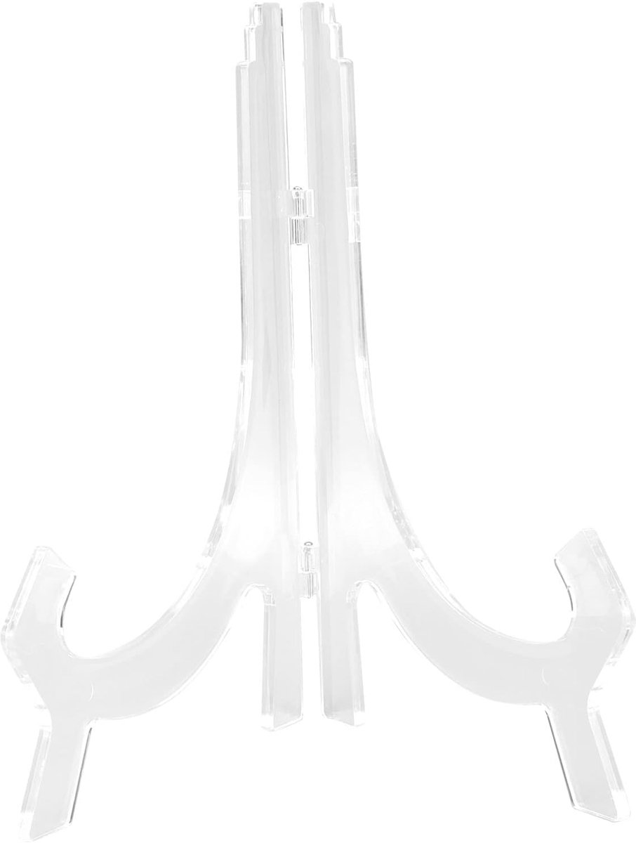 SnelShoppen - Acryl Klokstandaard Transparant 25 Cm Display Rek voor Wandklok met 3D Modern Design, Geschikt voor Fotoalbum Certificaat Huisdecoratie