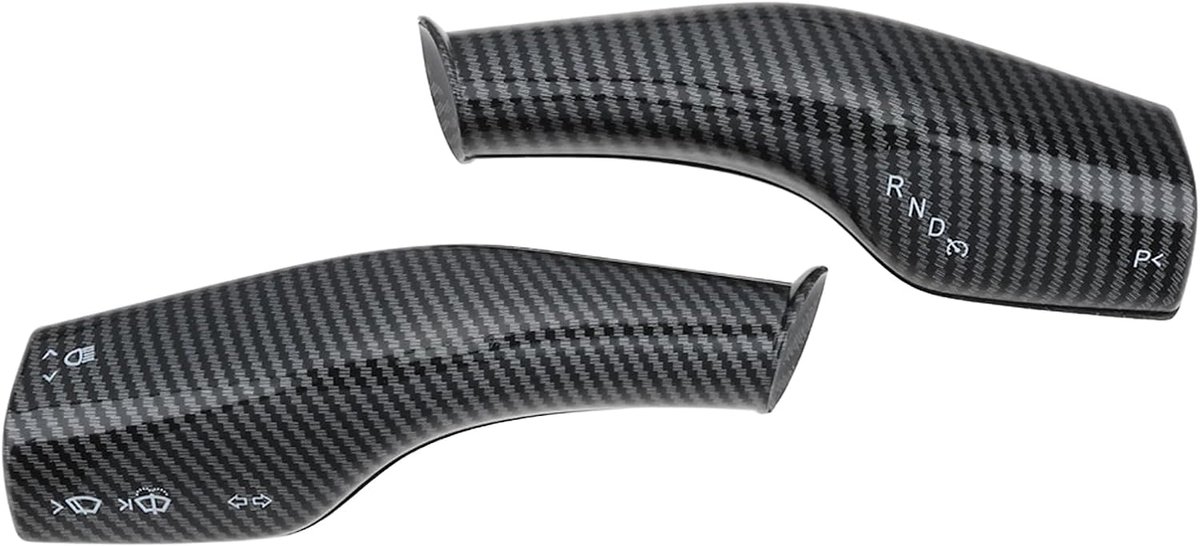 SnelShoppen - 1 Paar Versnellingspook Knop Beschermhoes voor Tesla Model 3 en Y - Carbonvezel Patroon - Eenvoudig te Installeren - ABS Kunststof