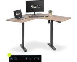 Elektrisch Verstelbaar Zit Sta Bureau – Hoekbureau met Di...