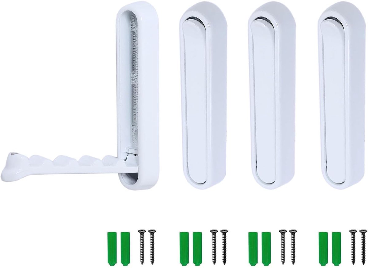 Vouwbare Magnetische Wandhaken 105mm - Aluminium - Onzichtbaar Ontwerp - Perfect voor Kleding en Accessoires - ShopVlot
