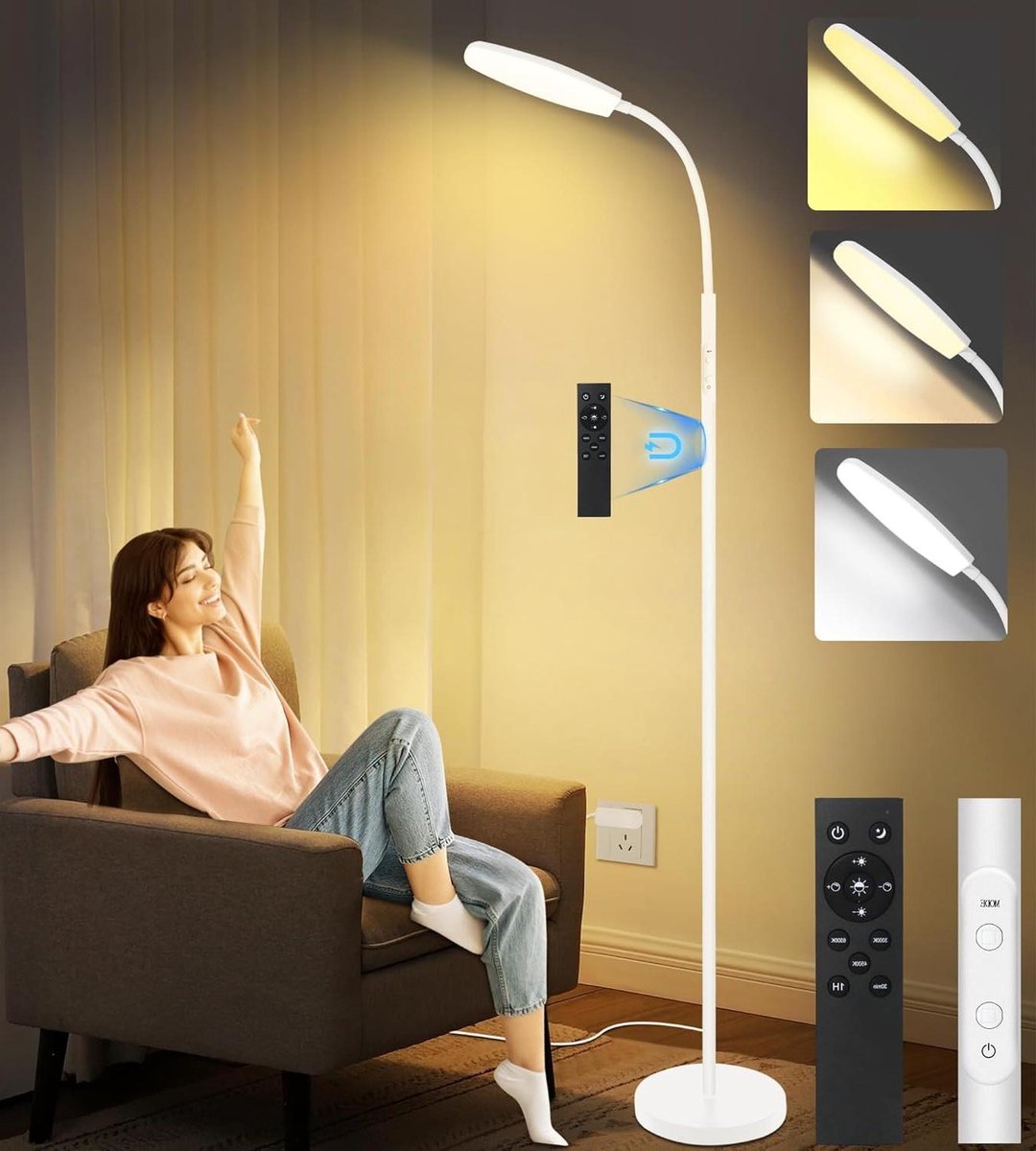 Lichttherapie Lamp - Daglicht Lamp - Welzijn Verbeteren - 10.000 Lux UV-Vrij - 6 Helderheidsniveaus - Wit