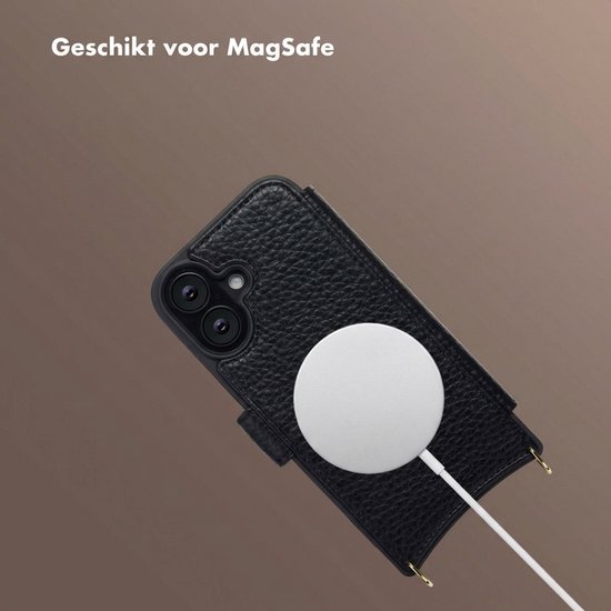 Zwarte telefoonhoes met MagSafe-oplader.