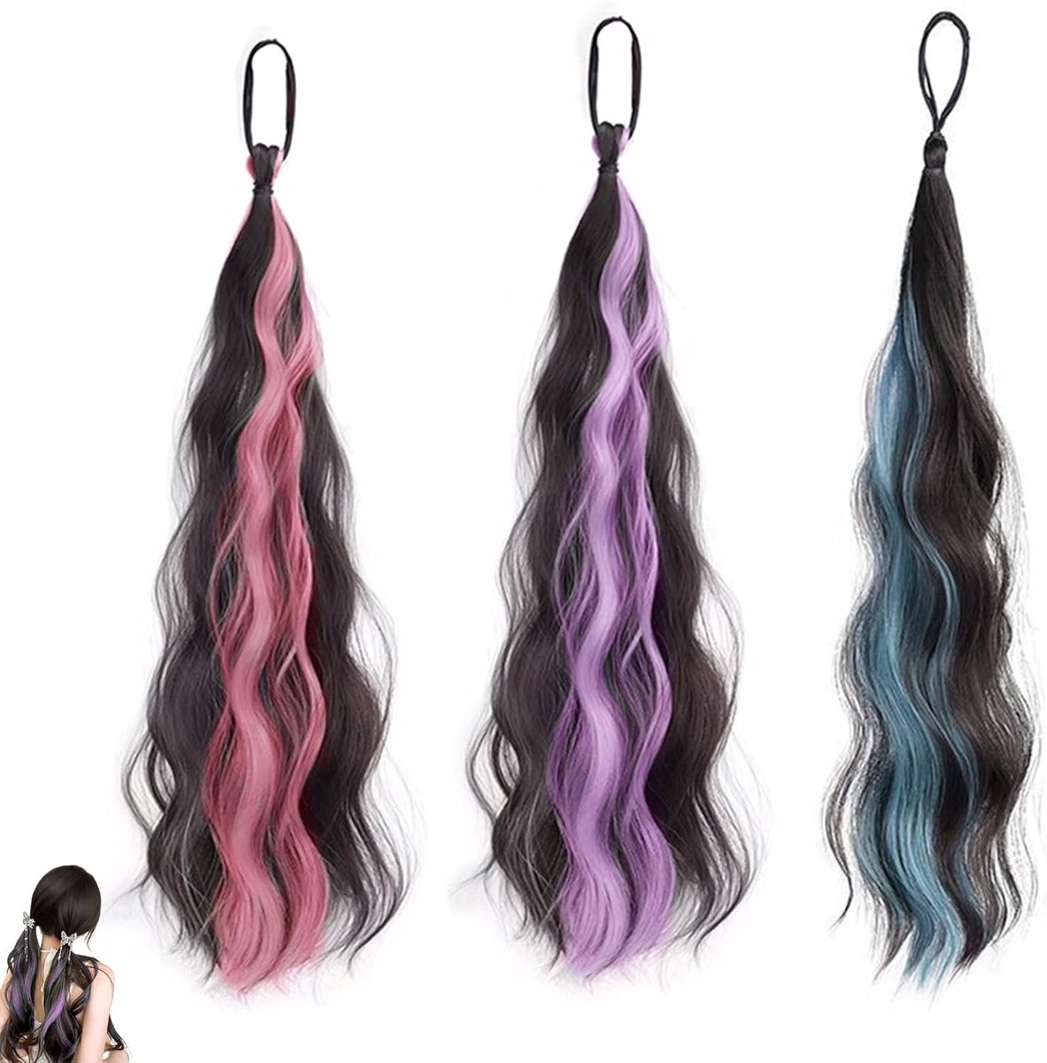 Ponytail Extensions 50 cm - Haarstuk met Elastiek - Natuurlijke Voelkwaliteit - Eenvoudig aan te brengen - ShopVlot