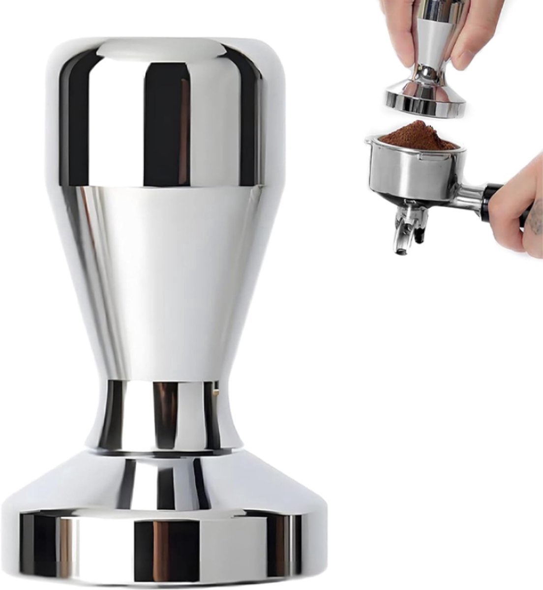 Espresso Tamper 51 mm - Koffie Tamper - Koffie Stamper - Geschikt voor 51 mm portafilters - Hoogwaardige Koffiestamper - Espresso Leveler Koffie Verdeler - Espressomachine - Barista Essentials