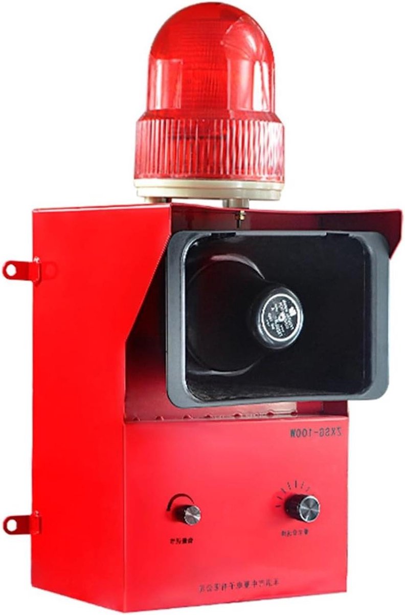 Industriële Alarm Lamp - Visueel Geluidssignaal - Fabrieksbeveiliging - Instelbaar Volume - 100W - Wit