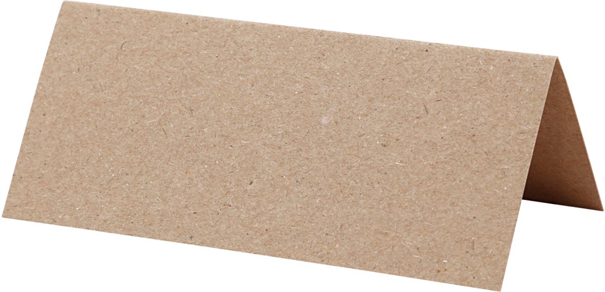 Naamkaarten, afm 9x4 cm, 220 gr, naturel, 20 stuk/ 1 doos