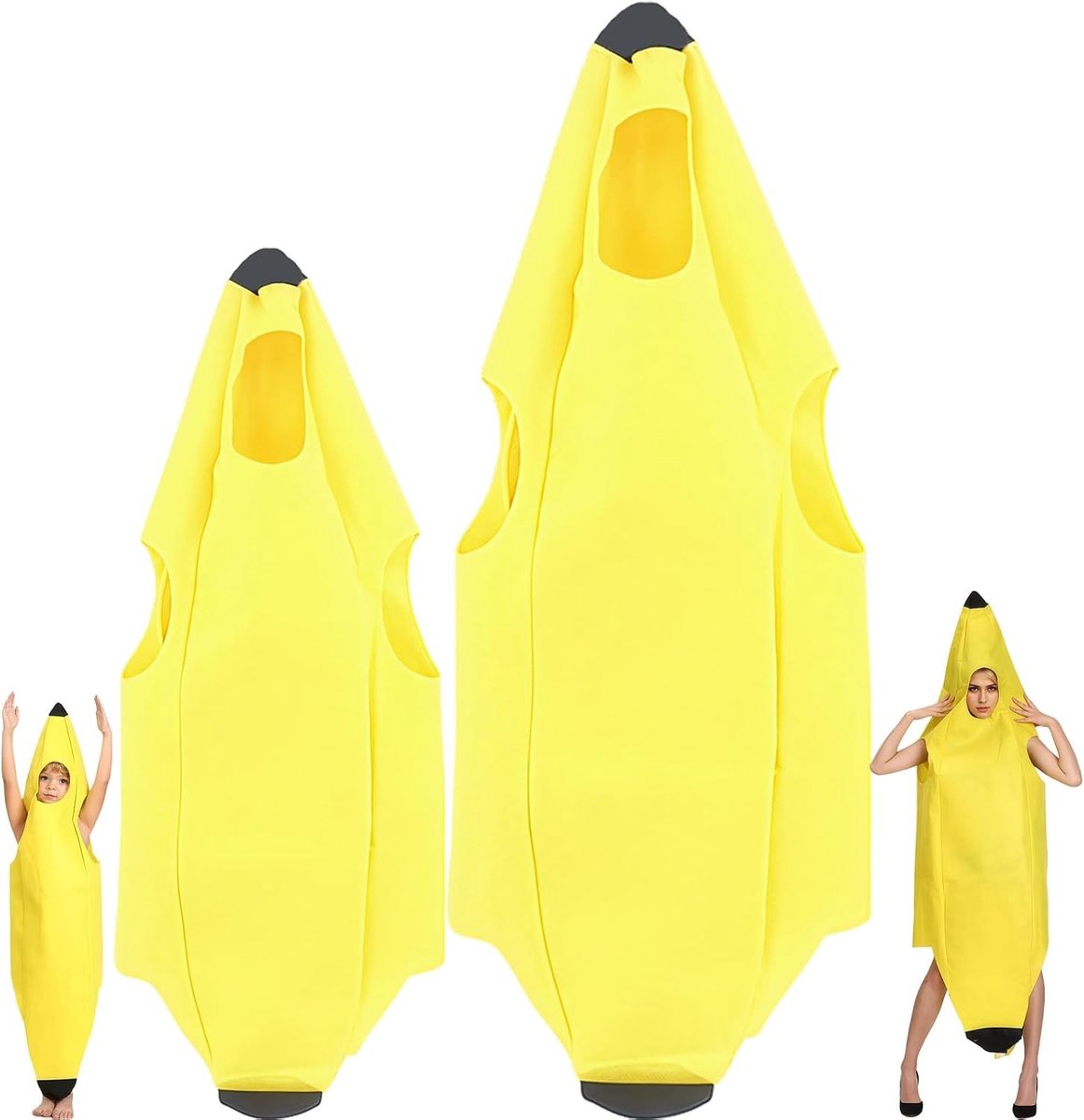 Fruitkostuums voor Kinderen en Volwassenen - Banana Suits voor Halloween en Feestjes, Geschikt voor Jongens en Meisjes