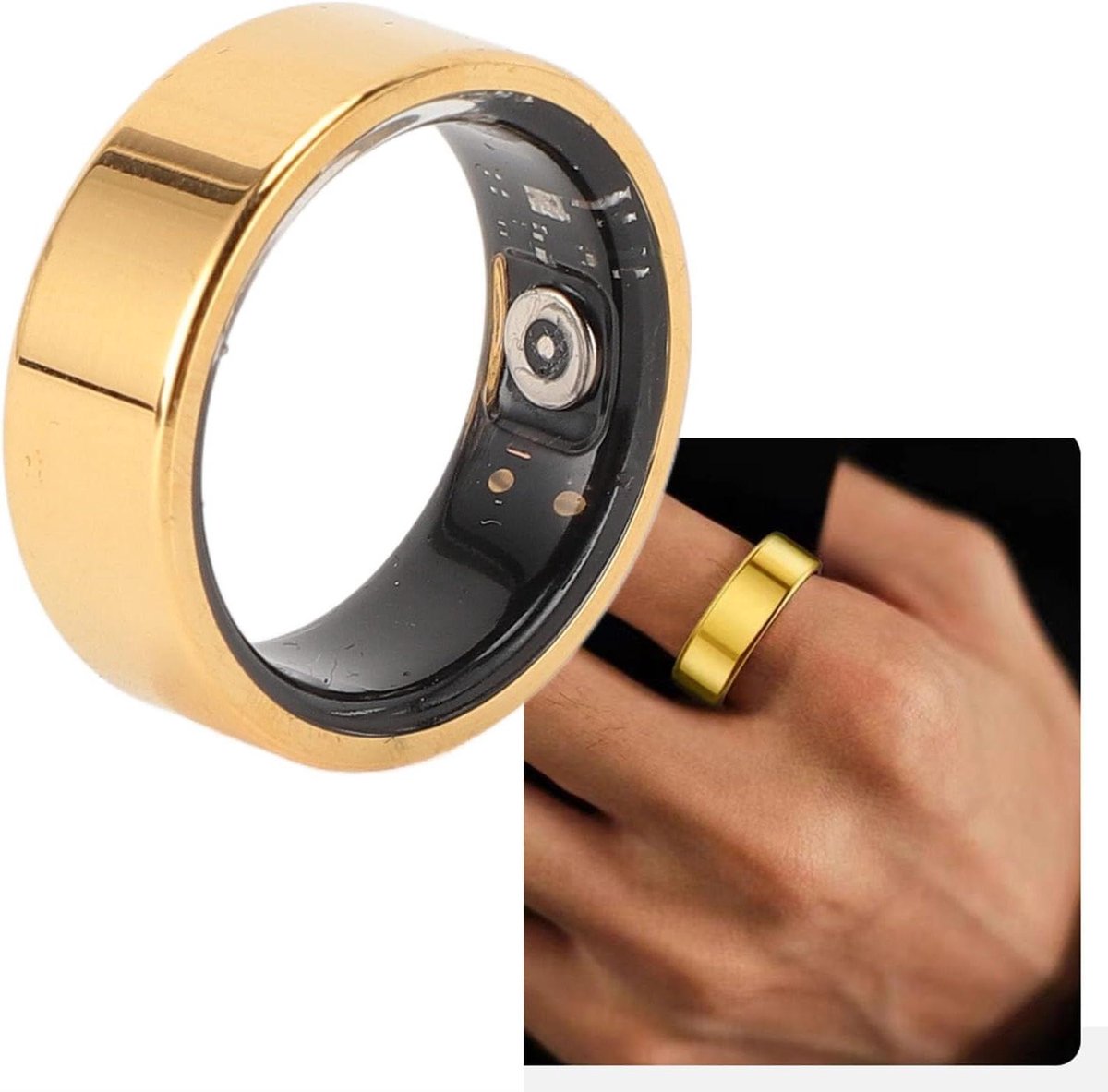 Slimme Ring - Activiteit Tracker - Gezondheid Monitoren - Waterdicht IP67 - 9 Maten - Goud