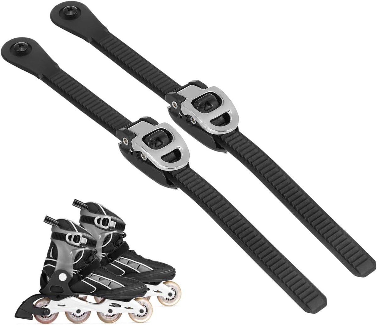 2 Stuks Inline Skates Gesp Riem van Duurzaam PP-Materiaal, Vervangende Gespen voor Rolschaatsen en Skate Accessoires met Bevestiging