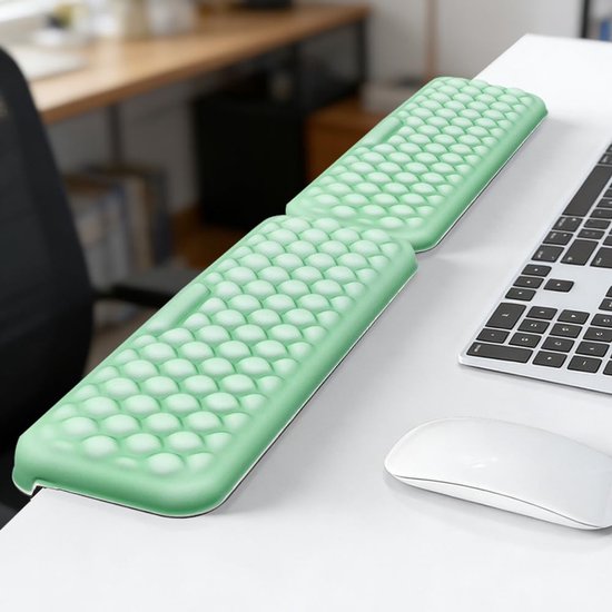 Ergonomische L-vormige polssteun van traagschuim voor toetsenbord, ideaal voor kantoor en gaming, comfortabel en ondersteunend — afbeelding 3