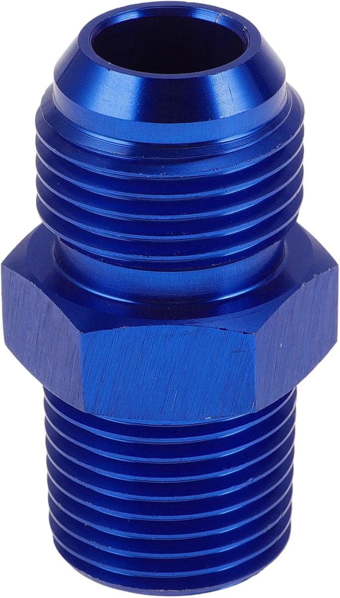 SnelShoppen - A Flare Reducer Slangfitting Adapter TF-AN10-1/2 NPT Brandstoflijn Connector Aluminium Blauw Universele Geschiktheid