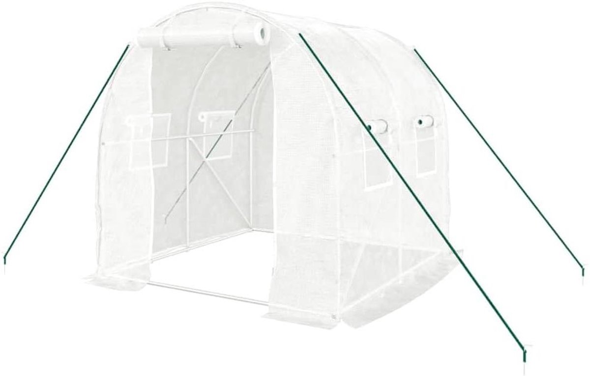 Tuinkas - Kas Kweekkas - Planten Beschermen - UV-bestendige PE-afdekking - 4 m² - Wit