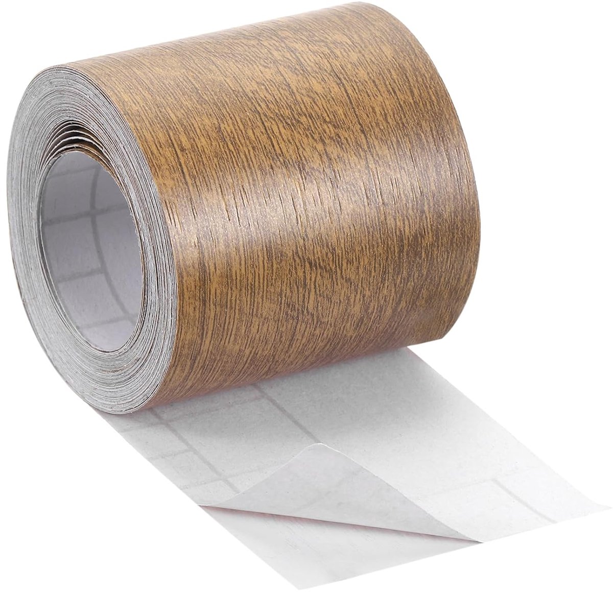 SnelShoppen - Houten Effect Reparatietape 6cm x 26m - Realistische Textuur Plakband voor Wand, Deur, Meubels, Keuken, Koffiekleur