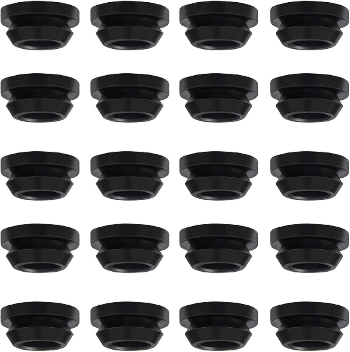 JCKD 20pcs Black Rubber Cover, Silicone Wire Loop, Rubber Feet, Silicone Feet, 5mm Protective Rubber Seal for RV - ShopVlot