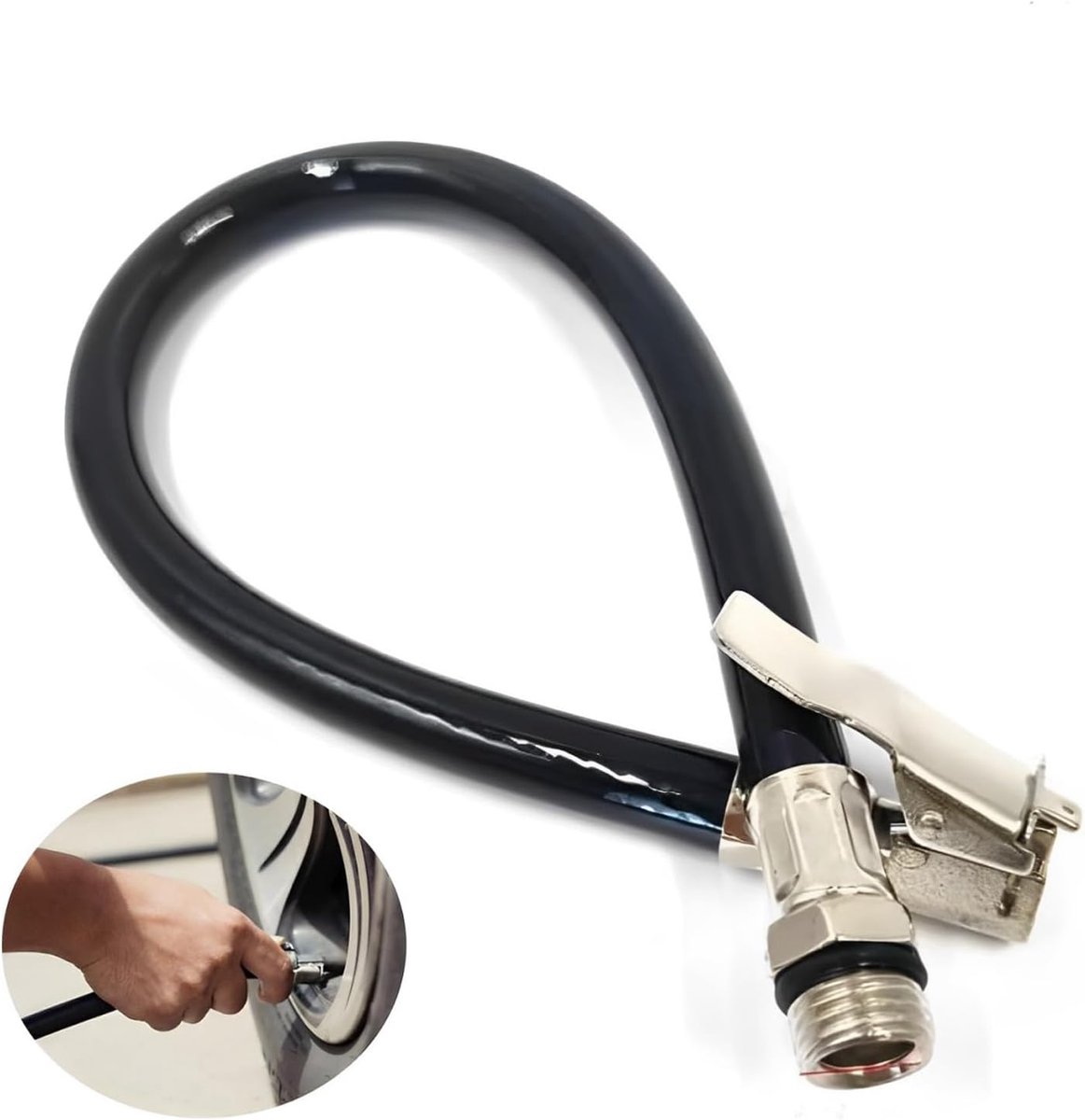SnelShoppen - Flexibele Rubber Pomp Verluchtingsslang voor Motor- en Autobanden 37 cm - Ideaal voor Bandenoppompen, Onderhoud en Auto- en Motorrijders