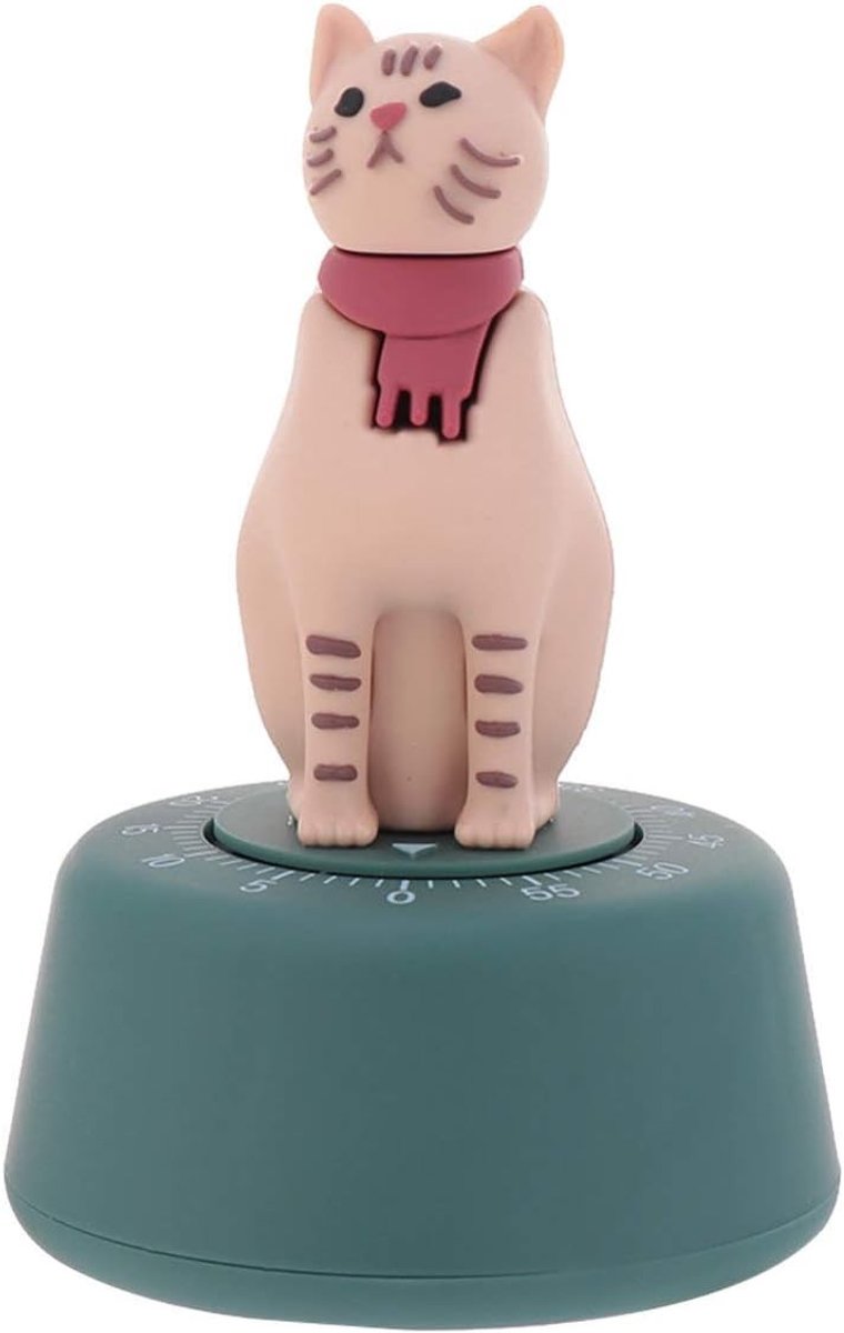 Keuken Timer met Katfiguur - Mechanische Eiertimer voor Koken, Klaslokaal en Thuisgebruik met Countdown Functie