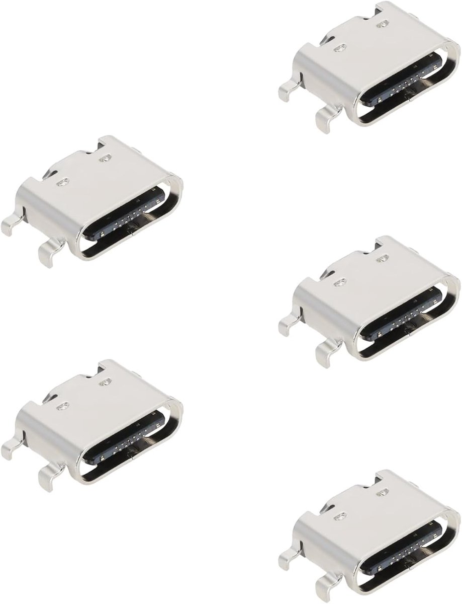 SnelShoppen - 5PCS Type C Oplaadpoort USB C Vrouwelijke Connector 4 Pin Voor Alcatel 1T 10 8092 Tablet - Vervangingsset