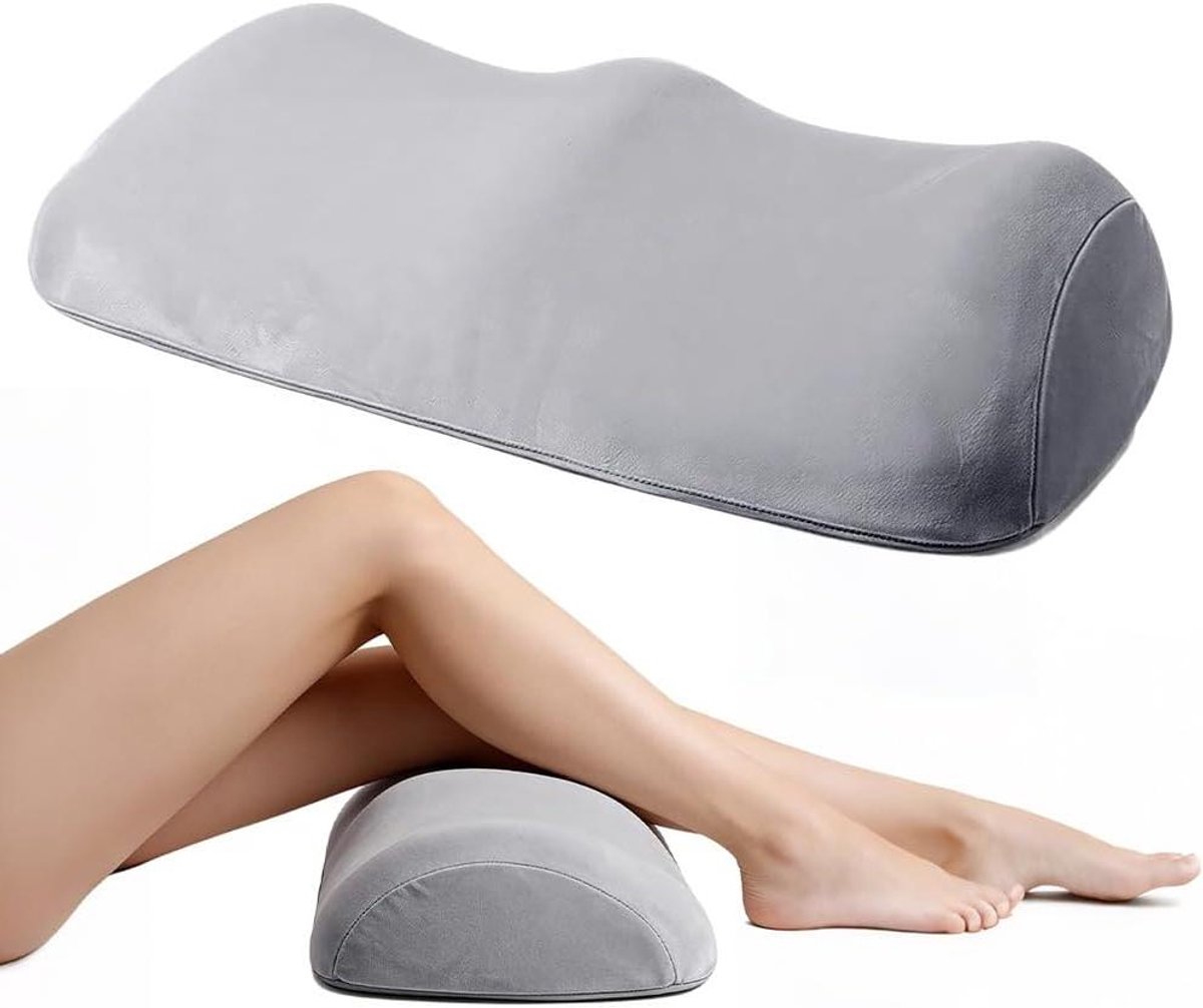 Ergonomisch Kniekussen - Steunkussen Been - Ontspannen Slapen - Hoogwaardig Traagschuim - 55 x 30 x 14.5 cm - Grijs