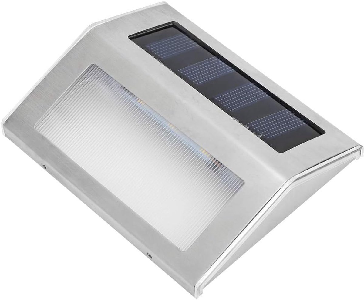 SnelShoppen - Trapverlichting op zonne-energie met bewegingssensor, waterdichte LED-trapwandlamp voor tuinpaddecoratie, duurzaam en slim indicatielamp