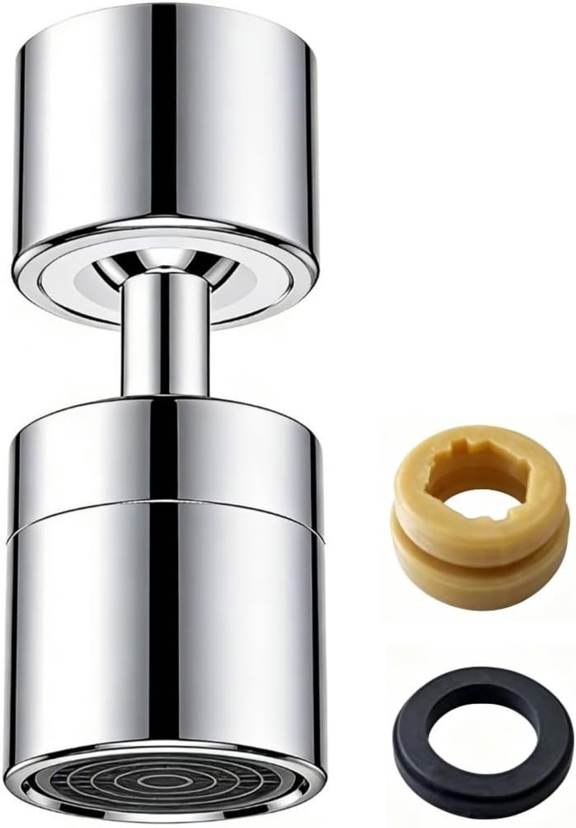 Tap aerator waterbesparend - 360° draaibaar - spatbescherming - ideaal voor badkamer en keuken - ShopVlot