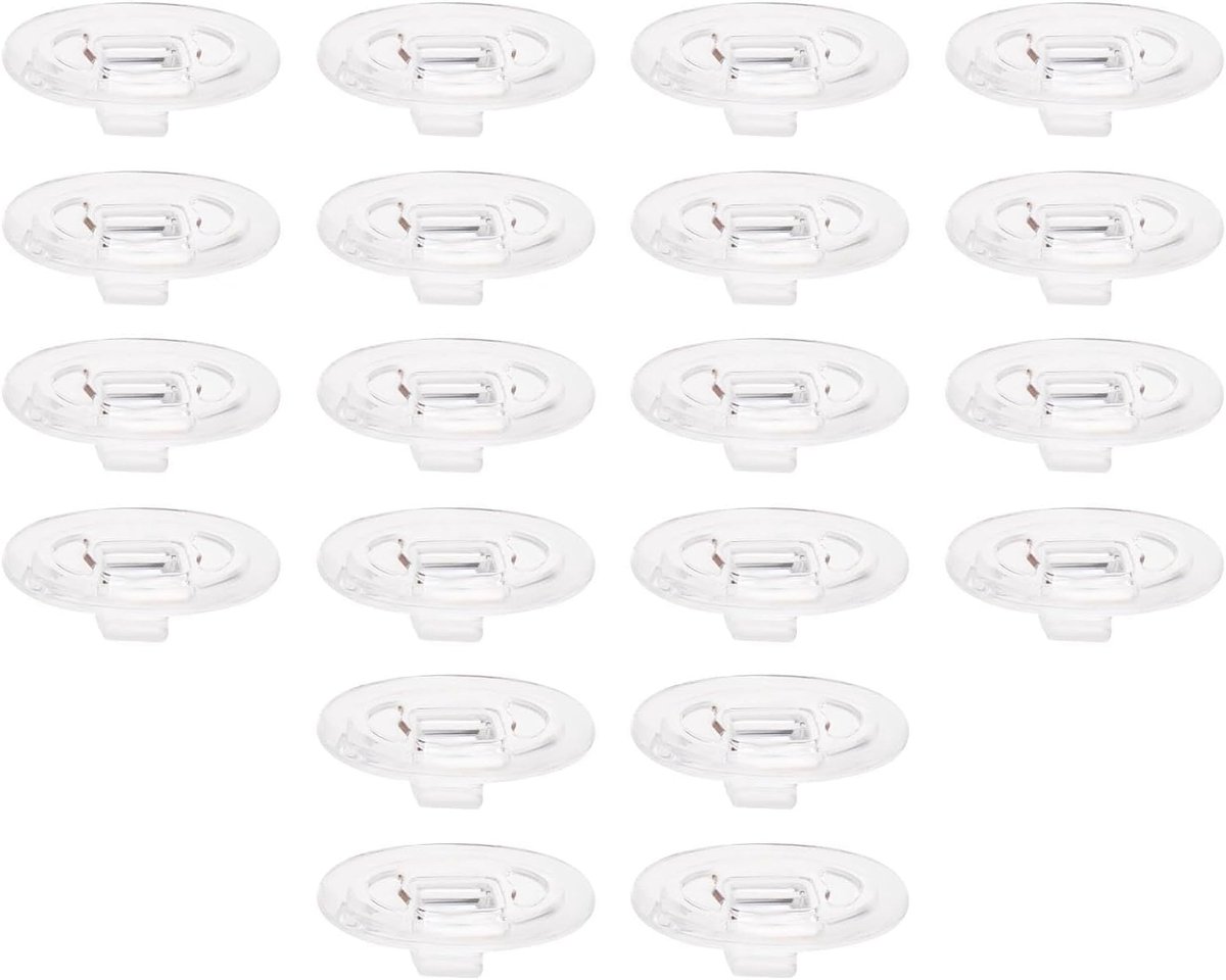 SnelShoppen - 20 Stuks Transparante Siliconen Neus Pads Vervangend voor Zonnebril Ejector OO4142 - Lichtgewicht en Comfortabel - Geschikt voor Ellipti