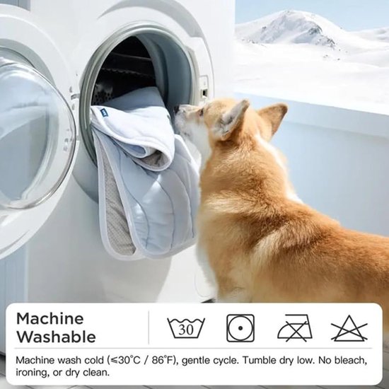Koelmat Hond - Huisdier Slaapmat - Hitte Verminderen - Ademend en Wasbaar - XL - Lichtblauw — afbeelding 3