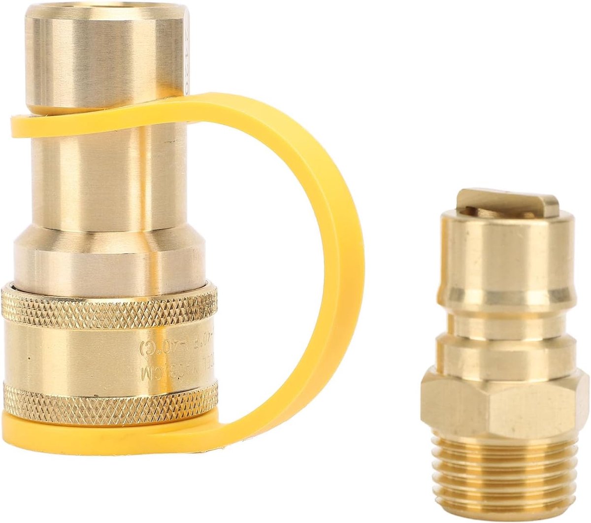 SnelShoppen - Gas Snelkoppeling Adapter Set 3-Delig, Messing, 1/2 Inch voor Motorhomes, Trailers en Vans, Hoogdruk Veiligheid