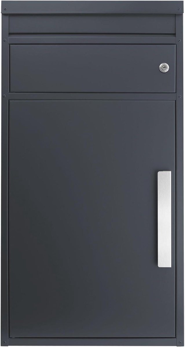 Pakketbrievenbus XXL - Pakketbox Brievenbus - Veilig Pakket Ontvangen - Automatisch Vergrendelend - 70 Liter Volume - Antracietgrijs
