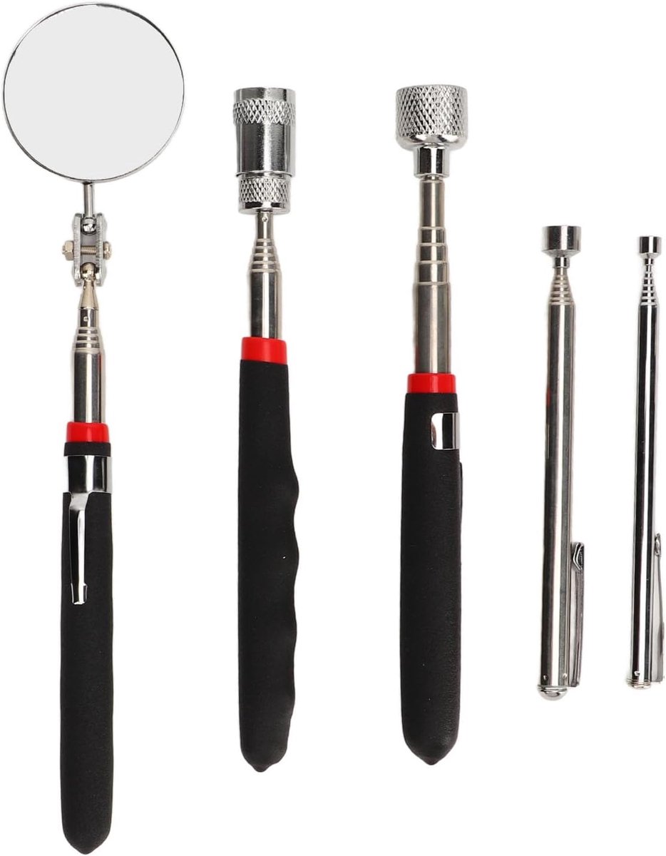 SnelShoppen - Telescopische Magnetische Ophaaltool met Inspectiespiegel - 15lbs 1.5kg - Magnetische Extensie Gadget voor Mannen en Vrouwen - Ideaal vo