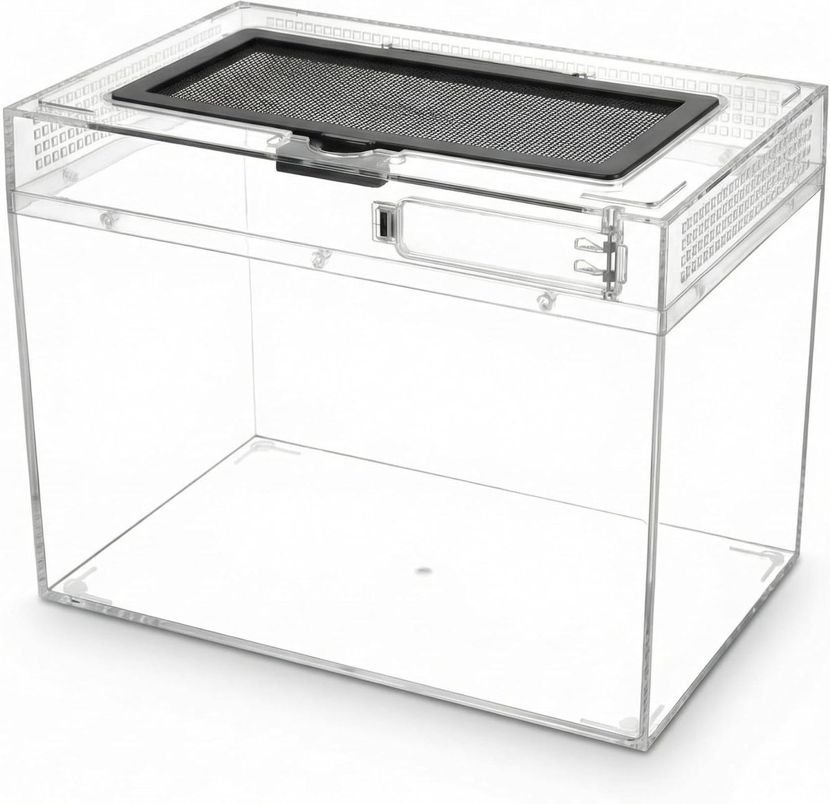 SnelShoppen - Reptielen Voedingsbox 30x18x22 cm - Transparante Terrarium Box voor Insecten, Amfibieën en Reptielen - Ideaal voor Gevangen en Observati