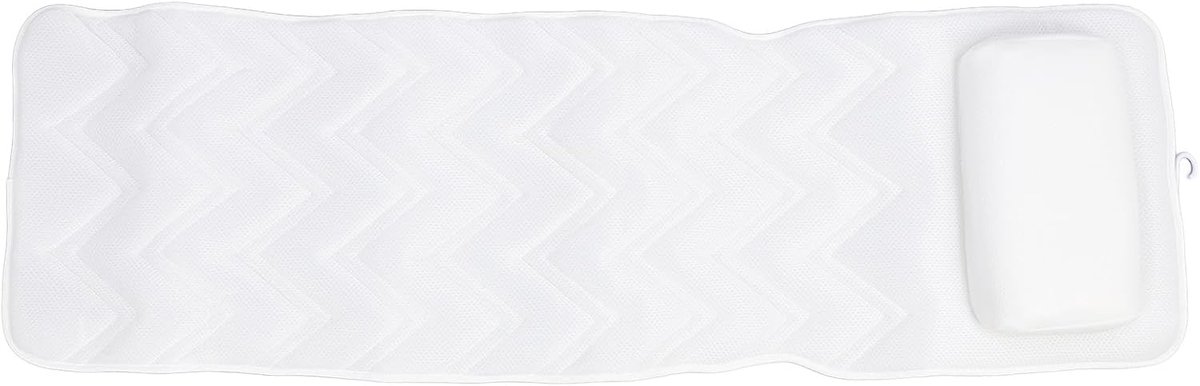 SnelShoppen - Luxe Badmat met 13 Zuigkoppen, Badkussen voor Hoofd, Nek en Schouders, Spa Comfort Rugondersteuning voor Bad