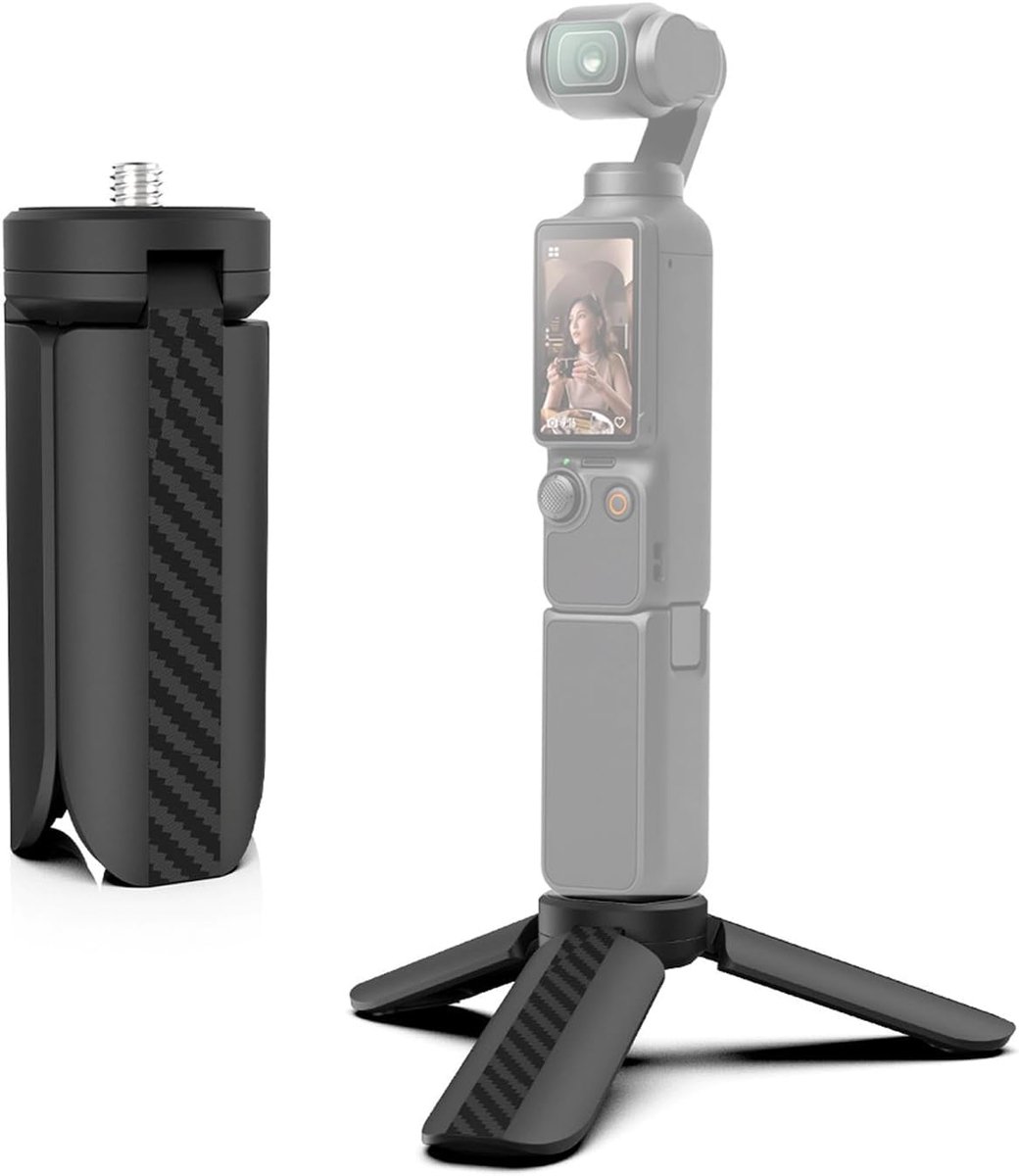 SnelShoppen - Uitbreidbare Mini Camera Statief, Draagbaar Desktop Statief voor Pocket3, Actie 4, Insta 360, met 1/4 Inch Schroefdraad, 2KG Draagvermog