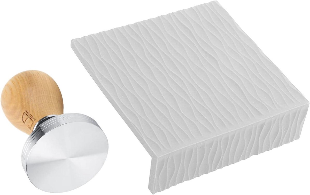 Koffie Tamper Set - Espresso Aanstamper - Koffie Bereiden - Reliëf Aanstampingsmat - 58 mm - Zwart