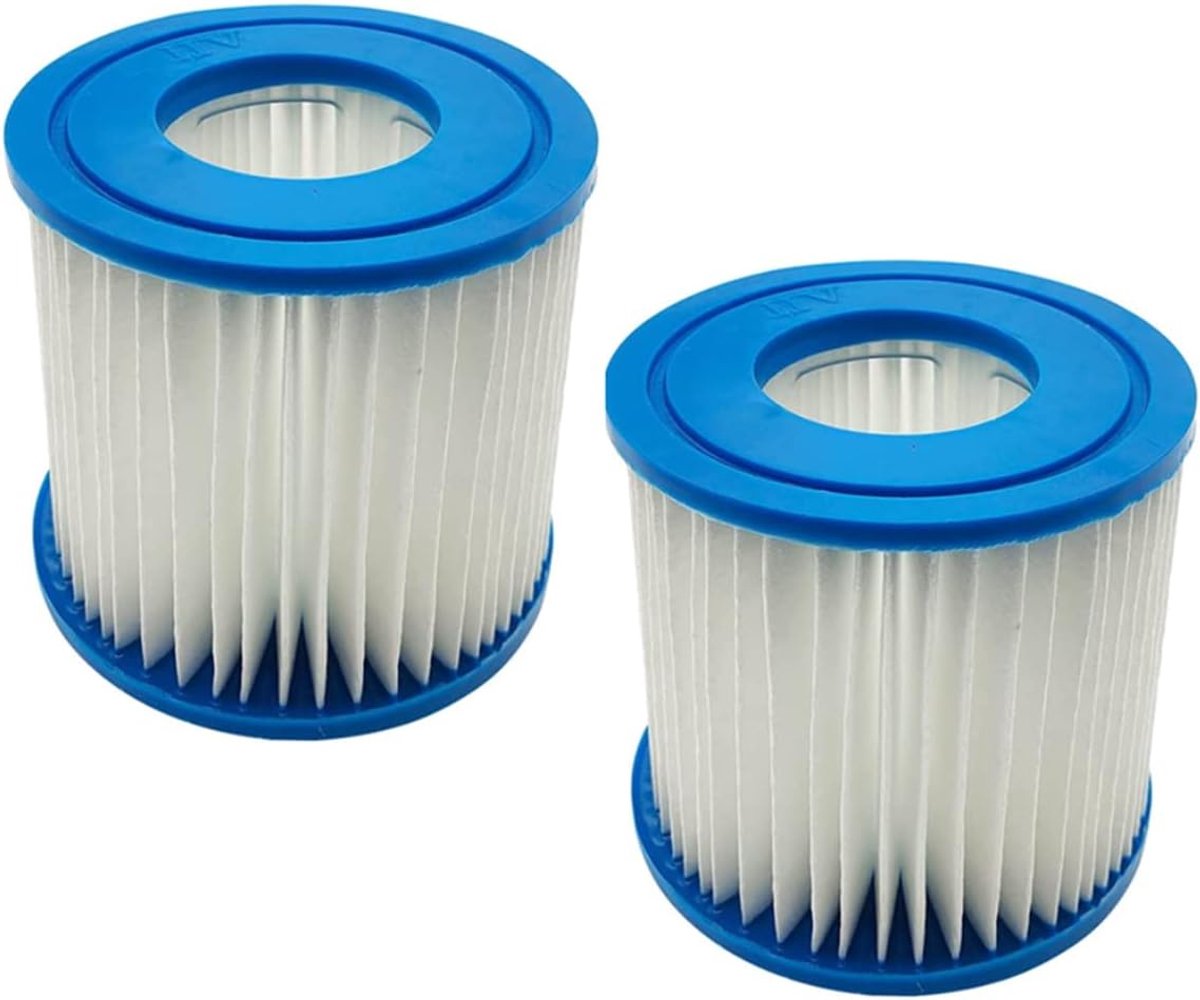 SnelShoppen - 2 Pack Vervangingscartridges voor Hot Tubs Type D VII, Compatibel met Intex en Best-way, Filtersysteem voor Schone Waterkwaliteit, 4.21