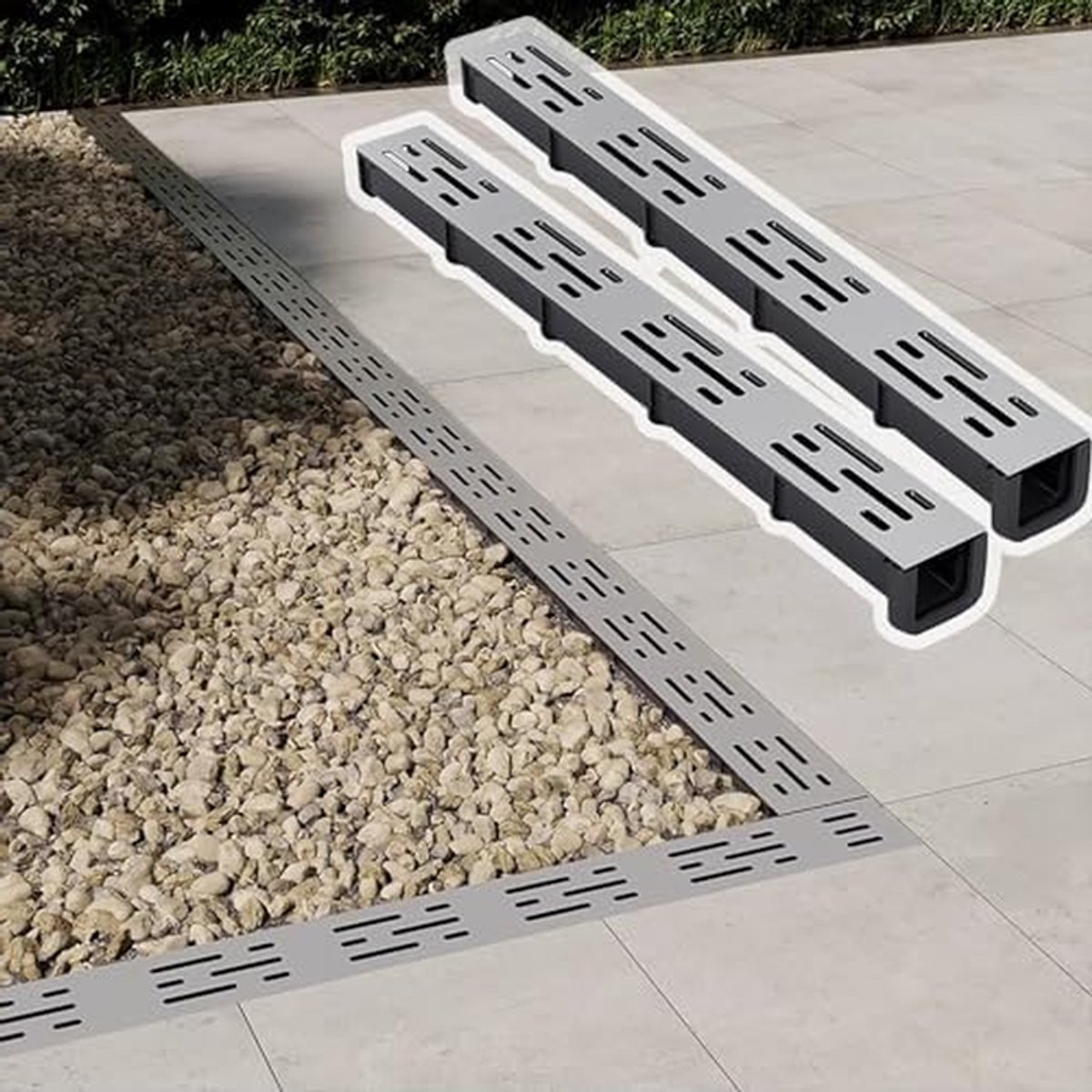 Lineaire Afvoergoot - Vloergoot Terrasgoot - Waterbeheer Buiten - Snap-Fit Verbinding - 50 cm - Zilver