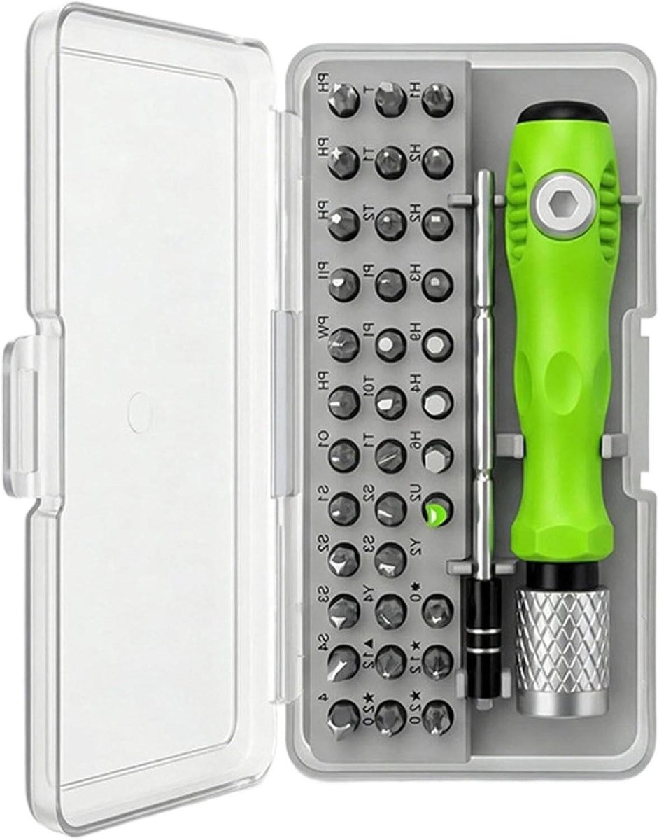 Precisie Schroevendraaierset - Driver Set - Elektronica Repareren - 32-in-1 Gelegeerd Staal - Compact Formaat - Grijs
