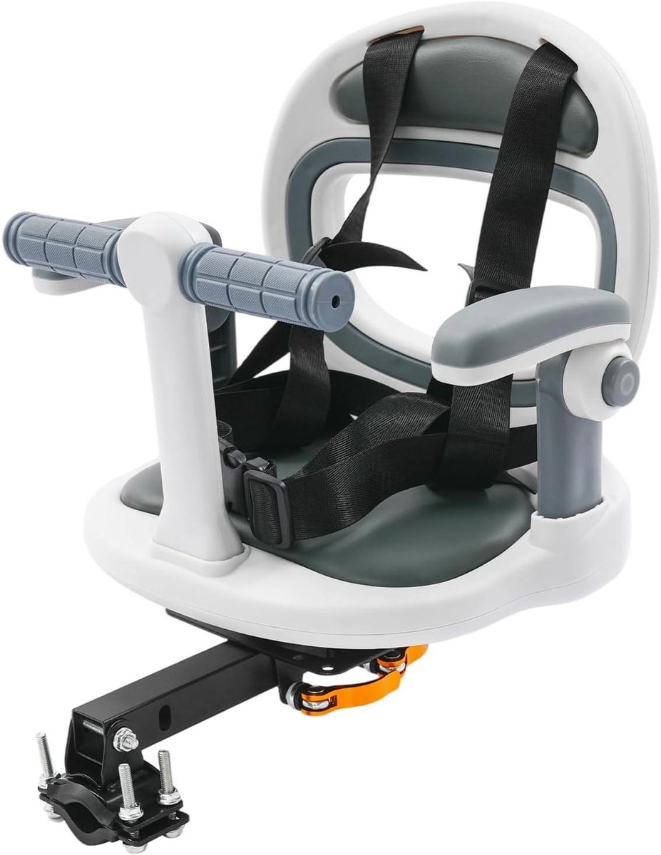 Fiets kinderzitje - Kinderfietsstoel - Samen fietsen - 360 graden draaibaar - Tot 40 kg - Wit