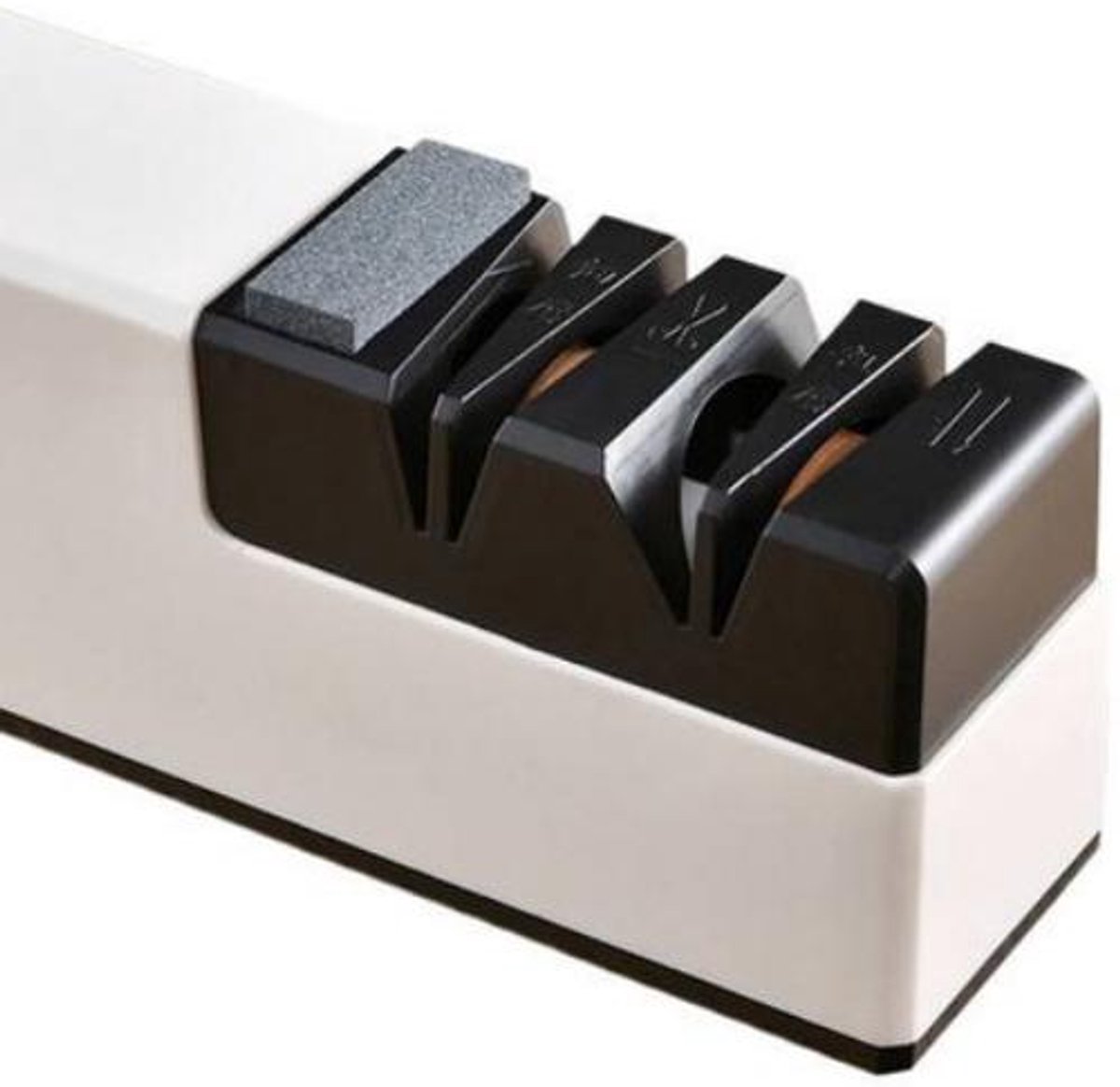 Messenslijper - Elektrische messenslijper, elektrische messenslijper, multifunctionele scharenslijper, elektrisch messenslijpsysteem voor in de keuken, geschikt voor het onderhoud van keukenmessen, USB-interface, wit.