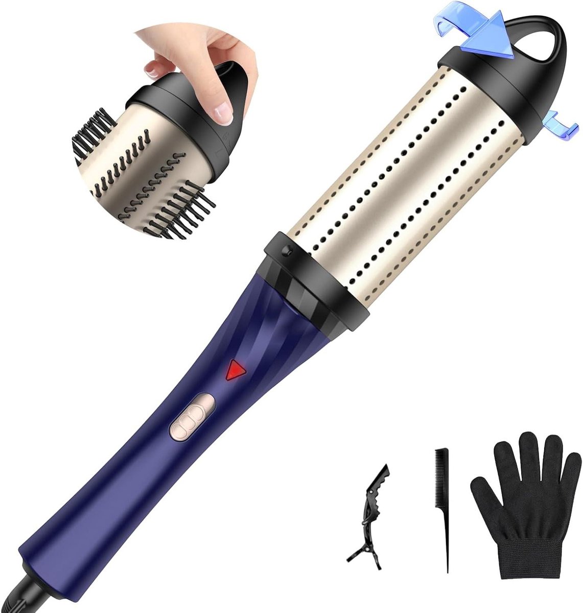 Styling Borstel - Warme Kam - Haar Modelleren - Ionische Hitte Technologie - 38 mm - Zwart
