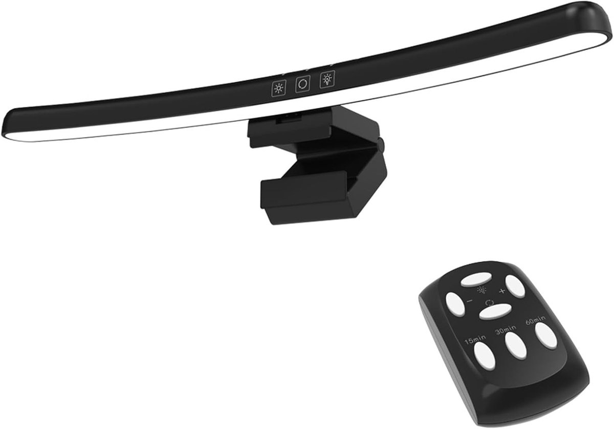 Verstelbare Monitorverlichting voor Gebogen Schermen met Dimmable Functie en Afstandsbediening voor Optimale Verlichting