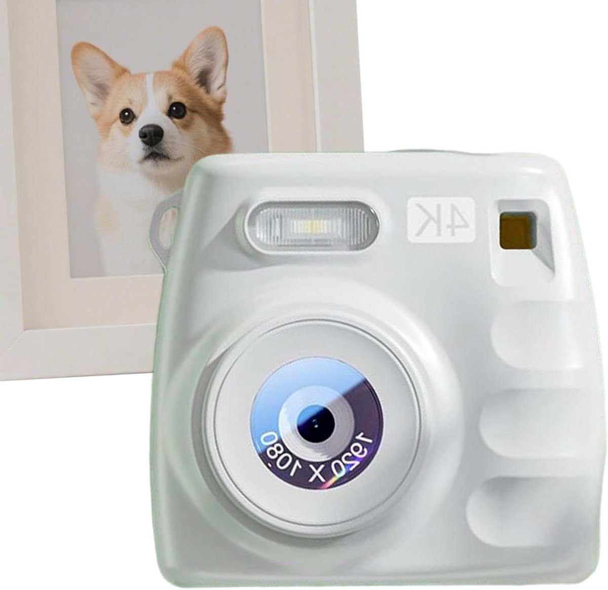 Kindercamera Digitaal - Kinder Vlogger Camera - Foto's Maken - Met Anti-Shake - 1080p HD - Wit