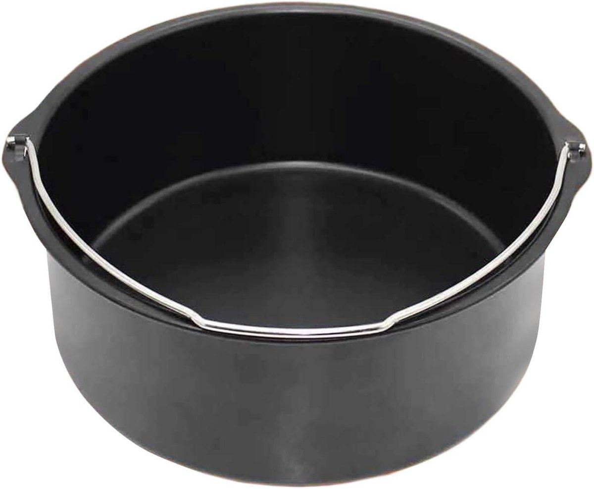 Airfryer Bakpan - Cakevat Bakplaat - Bakken en Braden - Gelijkmatige Warmteverdeling - 20 cm - Zwart