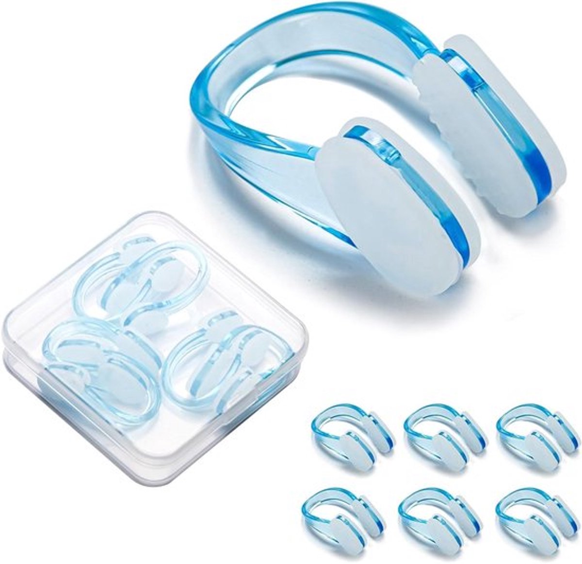 Zwemaccessoires voor Neusbescherming - Antislip Neusklemmen met Opbergdoos voor Training en Zwemmen