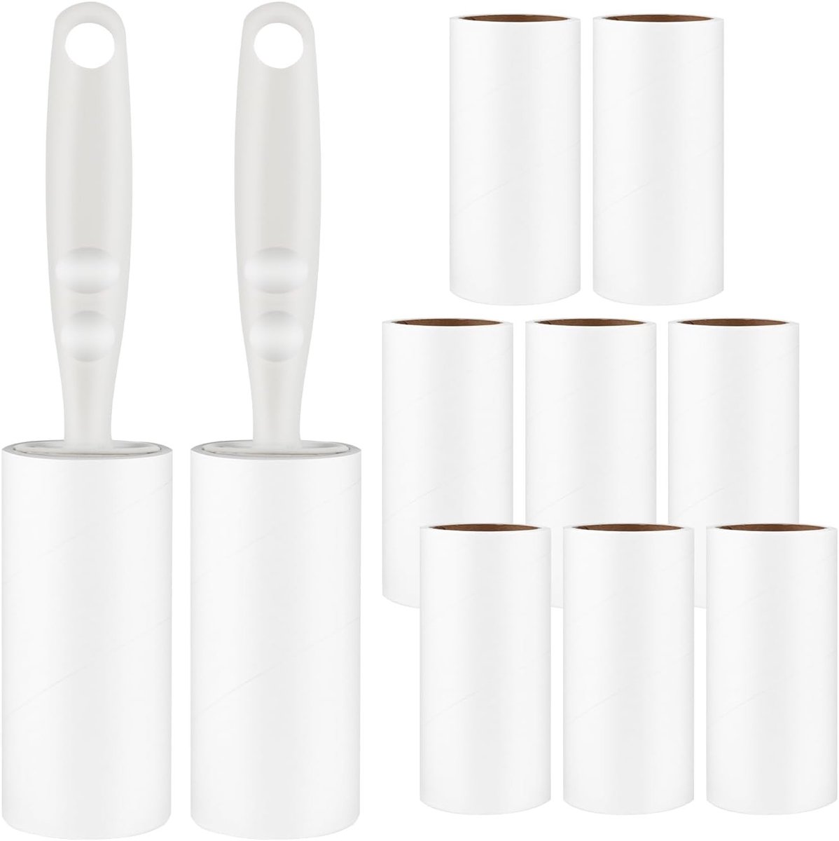 Pluisroller Set - Wit - 10 Rollen met 60 Vellen per Rol - Extra Kleverig - Voor Dierenharen en Pluisjes