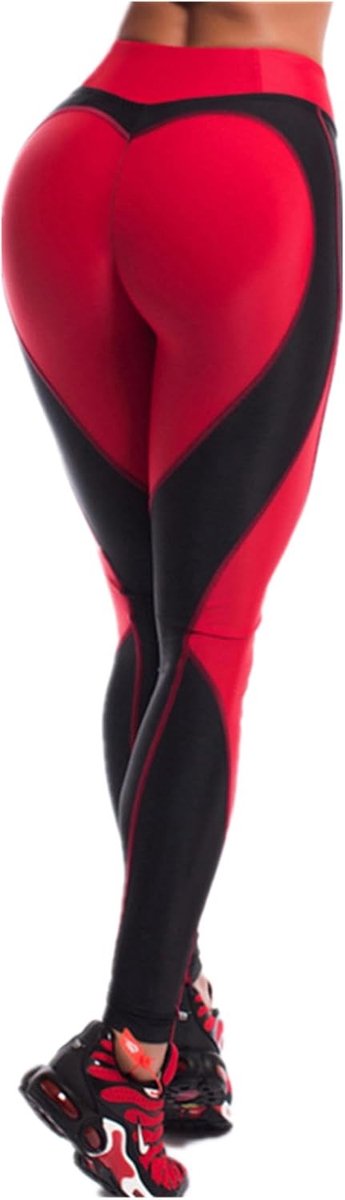High Waist Leggings - Rood - S - Zachte Elastische Sportbroek voor Dames