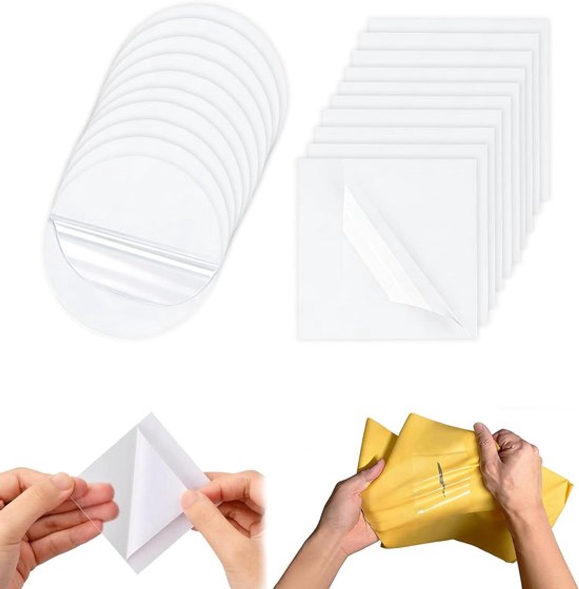 Zelfklevende TPU Reparatie Patches - Waterdicht en Transparant - 18 Stuks voor Luchtbedden, Zwemvins en Donsjassen - Flexibel en Duurzaam voor Buitenactiviteiten
