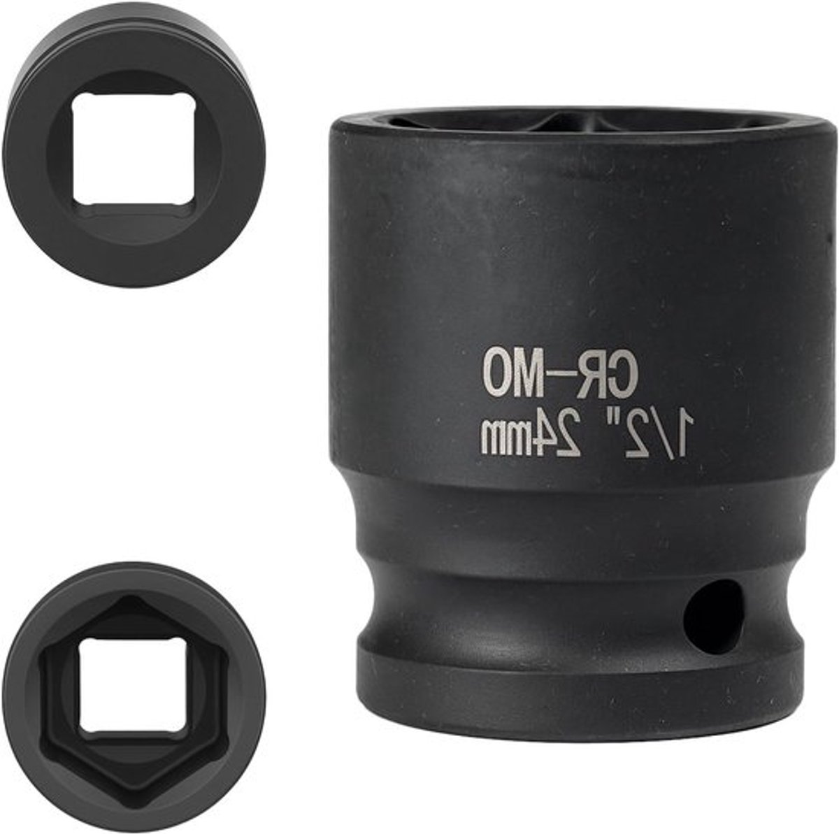 24 mm 1/2 inch steeksleutel, 6-zijdig, impact sleeve van chroom-molybdeen staal, ideaal voor professioneel gebruik en hoge koppeltoepassingen