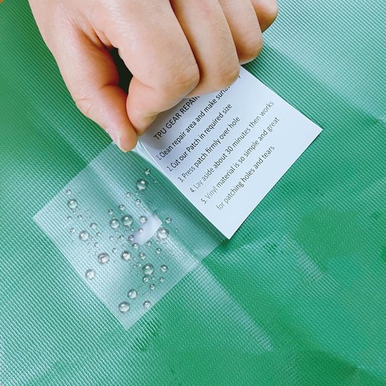 Zelfklevende Reparatiepleisters - Zwembad Herstel Kit - Opblaasbare Objecten Repareren - Waterdichte TPU Materiaal - 7 x 7 cm - Blauw — afbeelding 5